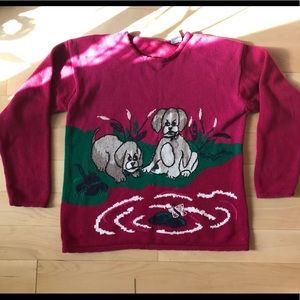 Vintage Northern Getaway dog 90s sweater